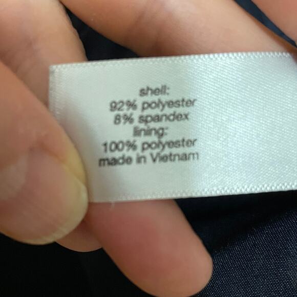 Lane Bryant On-The-Go Laser Cut Floral Navy Blue Zip Up Bomber Jacket Women's 20 - Picture 5 of 7